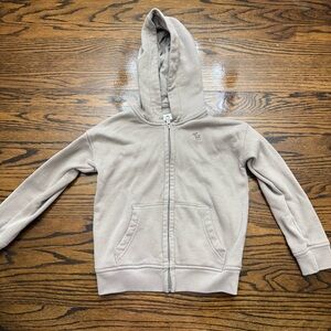 Abercrombie Kids Light Gray Zip-Up Hoodie